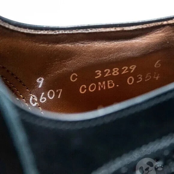 Allen Edmonds Lloyd Black Wingtip Oxfords Dress Shoes Leather Mens Size 9C 32829 - Picture 5 of 6